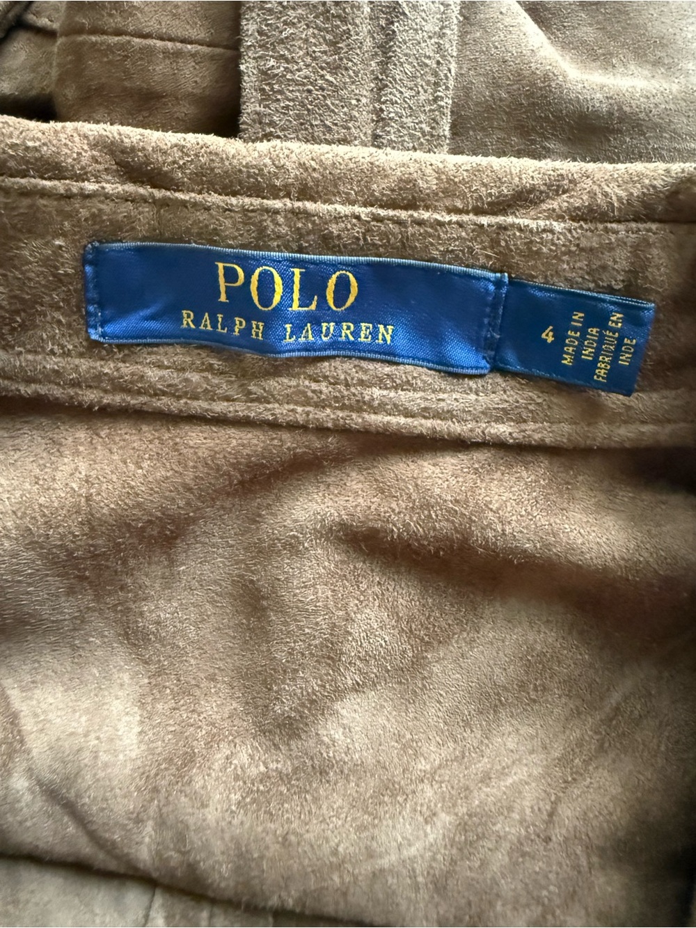 Polo Ralph Lauren 100% Goat Suede Belted Shirt Dress Size 4 - Picture 9 of 10